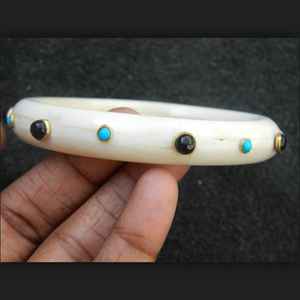 Bracelets en os, artisanat naturel pour femmes et filles, faits à la main, durables, ronds, imitation antique, polis, MN EXPORTS - Product Image 5