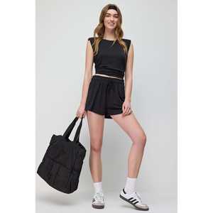 Pantalones Cortos con Cintura Elástica Ajustable, Bolsillos y Cordón - Product Image 2