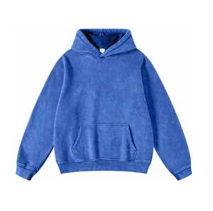 Respirant personnaliser hommes lavé à l'acide sweat à capuche surdimensionné Streetwear Vintage hommes français éponge coton polaire à capuche - Product Image 2