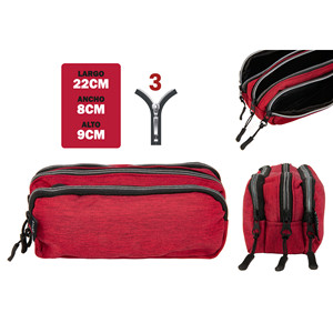 Custodia rossa a 3 cerniere per carta e supporti resistente e di facile accesso - Product Image 1