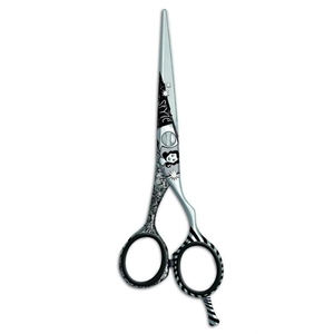 Tijeras de corte de pelo de peluquero de alta calidad, hoja afilada recta recubierta de papel, tijera de corte de pelo de belleza para bebés con reposapiés - Product Image 6