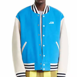 Premium Quality Customized Logo <b>Heat</b>-Transfer Printed Front Stand Collar Men's Winter Letterman <b>Jacket</b> Polyester/Cotton Casual - Product Image 2