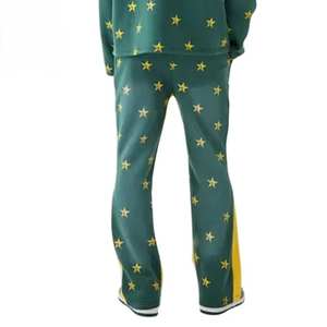 Ensemble sweat-shirt et pantalon de survêtement unisexe en coton délavé à l'acide, effet délavé au soleil, pour homme, avec logo personnalisé en strass et sérigraphie, coupe oversize, style hiver français - Product Image 2