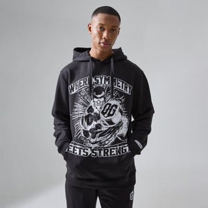 ชุดวอร์มผู้ชายแบบมีฮู้ด สตรีทแวร์ ฤดูหนาว 2 ชิ้น ผลิตตามสั่ง พร้อมปักโลโก้ ผ้าฝ้าย 100% เป็นมิตรกับสิ่งแวดล้อม แห้งเร็ว - Product Image 3