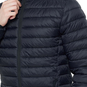 Veste d'hiver personnalisée pour hommes 100% toile de nylon col montant manches complètes logo personnalisé imprimé chaud couverture complète confortable - Product Image 6