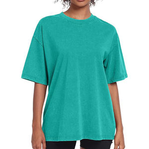 Camiseta gráfica para mujer, camiseta de talla grande con cuello redondo, poliéster transpirable, estilo informal, camiseta de verano, estampado de logotipo personalizado de Color verde - Product Image 1