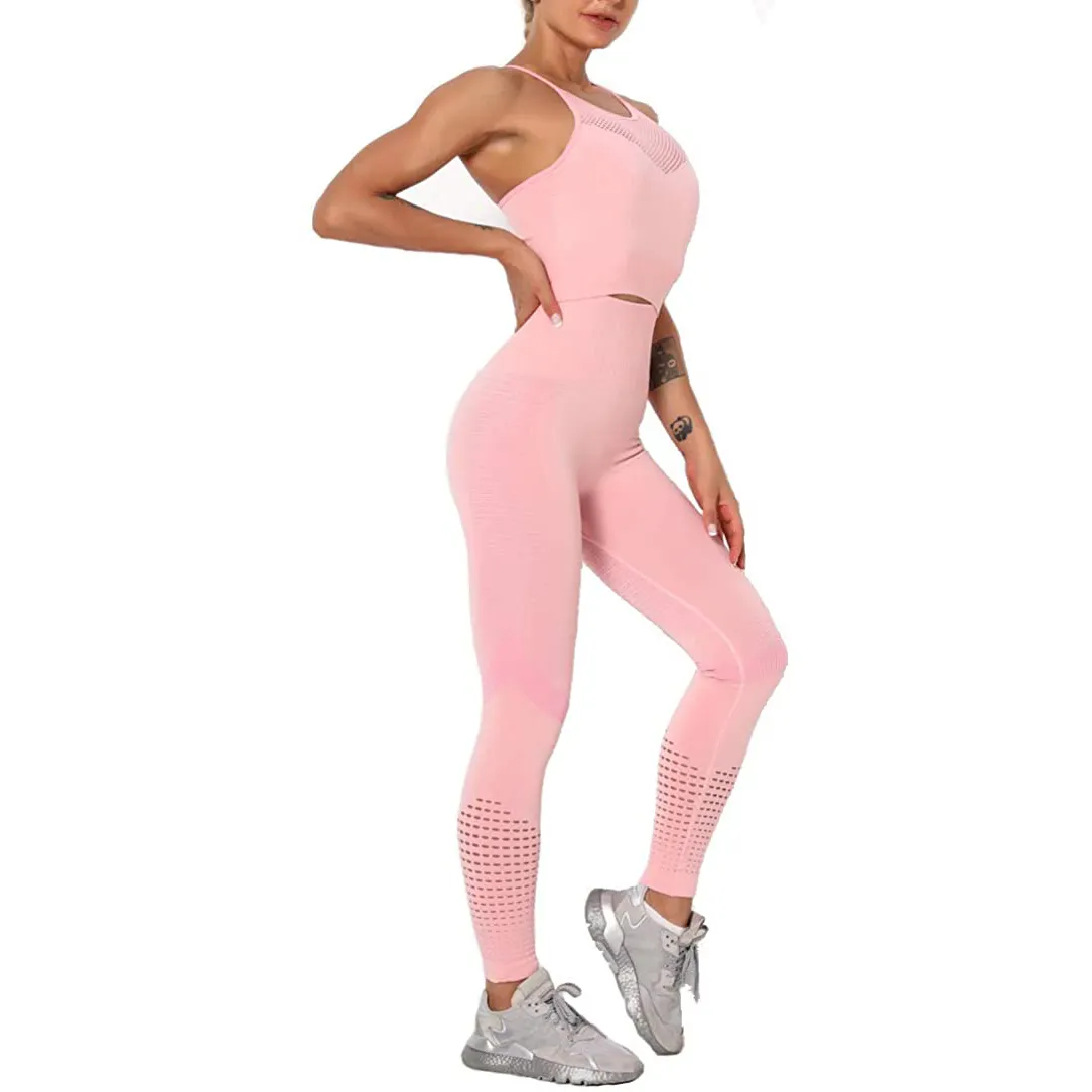 OEM / ODM produttore di alta qualità allenamento donna 2 pezzi Active Wear Bike Short & Cropped bra donna Short Top Active wear Set