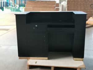 <span class=keywords><strong>Comptoir</strong></span> de réception noir <span class=keywords><strong>pour</strong></span> salons, gymnases, magasins, comptoirs de <span class=keywords><strong>caisse</strong></span>, mobilier commercial, bureaux, hôpitaux, centres commerciaux - Product Image 4