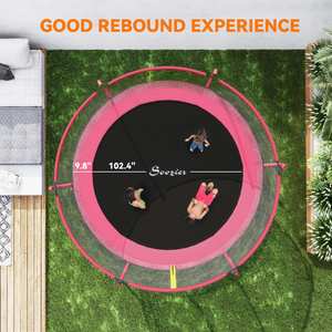 Trampolín Infantil Lumina de Bambú en Forma de Corazón con Red de Seguridad para Edades de 4 a 12 Meses - Product Image 4