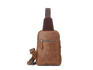 Factory Wholesale Hot Sale New Design Genuine Leather Crossbody Chest <b>Bag</b> <b>for</b> <b>Men</b> Unisex Soft Portable Crossbody <b>Bag</b> - Product Image 6