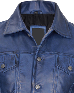 Chaqueta de cuero con logotipo personalizado de alta calidad, precio de venta al por mayor, ropa, chaqueta de cuero resistente al viento para hombre - Product Image 5