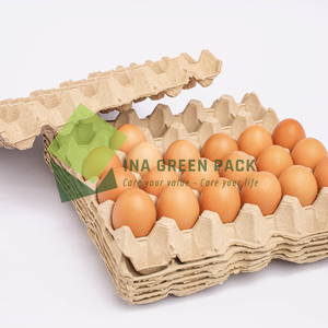 Bandeja de cartón de pulpa para huevos a buen precio, como entrega de embalaje para logística, 100% materiales reciclados, bandeja de huevos barata a granel, 30 celdas - Product Image 2