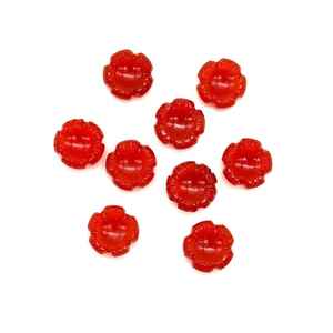 Perles de sculpture florale en cornaline naturelle, pierres précieuses en vrac de qualité, breloques 11 MM - Product Image 5