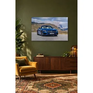Fida Navy Blue Mercedes SL Roadster on Mountain Road <b>Canvas</b> Print - Product Image 5