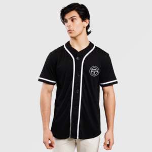 Conjunto Deportivo GA de Béisbol, Camiseta Transpirable de Poliéster de Manga Corta, Pantalones Cortos, Color Negro, Talla XL Plus, Técnicas de Sublimación - Product Image 1