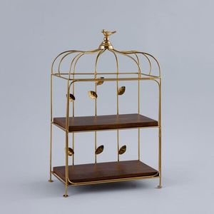 อุปกรณ์จัดเก็บอาหารทำจากเหล็ก2ชั้นหรูหราทันสมัยหรูหราแบบพรีเมียมปรับสีได้ตามต้องการติดตั้งบนโต๊ะแบบมัลติฟังก์ชั่น - Product Image 2