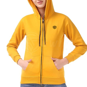Sudaderas Personalizadas Casuales para Mujer, 100% Algodón, Transpirables, Resistentes al Viento, con Capucha de Color Sólido para Invierno, con Logotipo Frontal - Product Image 5