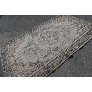 Clásico gris Beige 5,4 X 9.1ft Vintage turco alfombra lana Patchwork sala de estar alfombra con respaldo de látex para adolescentes - Product Image 4