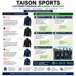 Veste d'entraînement de football unisexe, polaire premium 330 GSM, à capuche, bleu marine avec empiècements rouges, logo personnalisé sur le devant, imperméable, séchage rapide - Product Image 6