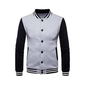 แจ็กเก็ตเบสบอลสีพื้นสำหรับผู้ชายเสื้อแจ็กเก็ตแบบคอตั้งเคลือบ2025 - Product Image 2