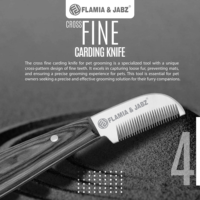 Couteau à démêler Flamia & Jabz pour chien, couteau à carder pour peigne à poils de terrier, peignes en acier inoxydable pour renard, chat, chien, cheval, peigne en bois