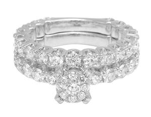 Wedding <b>Rings</b> Fine Jewelry 925 <b>Sterling</b> <b>Silver</b> Moissanite Diamond Engagement <b>Ring</b> <b>Set</b> For Women - Product Image 1