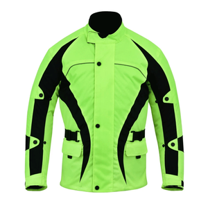 Men's Cordura Waterproof Windproof CE Armoured Printed Textile Winter Motorcycle Jacket Black & Orange - Product Image 4