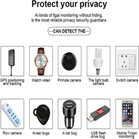 Détecteur de caméra Microphone sans fil Audio Bug GPS Finder Anti Spy Détecteur de caméra cachée