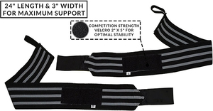 Promoción al por mayor Heavy Fitness neopreno antideslizante Unisex logotipo personalizado muñequeras para gimnasio levantamiento de pesas - Product Image 2