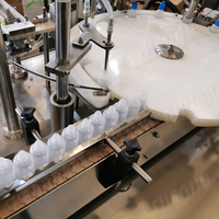 Machine de remplissage et de bouchage de flacons de gouttes oculaires haute vitesse 2-500 ml, ligne de remplissage rotative automatique pour vernis à ongles et colle, avec étiquetage, à vendre