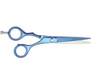 Tijeras de corte de pelo de acero y Metal con revestimiento azul hechas a medida Herramienta de belleza de salón profesional y para el hogar-Venta al por mayor - Product Image 5
