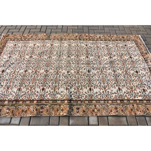 Tapis turc 4,9x8 pieds (148x244 cm), tapis vintage brun patchwork - Product Image 3