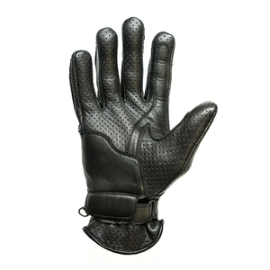 Summer Perforated Motorbike Genuine Leather Black Gloves Motorcycle Auto Racing Wear Leather Gloves For Men - Product Image 3