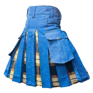 Kilt hybride écossais traditionnel bleu ciel Buchanan pour homme, kilt utilitaire moderne et tendance, taille 28-62 - Product Image 2