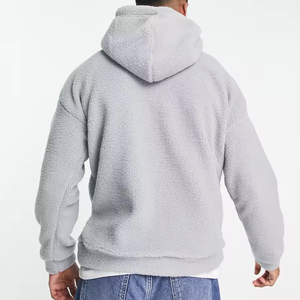 Custom <b>Men's</b> High Quality Soft Polyester <b>Pullover</b> Hoodie Plush Fleece Sherpa Hooded Blank Oversized Hoodie for <b>Men</b> - Product Image 5