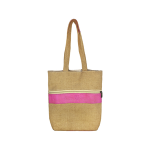 Bolsa de lona de algodón reciclado sostenible, tejido de tela a rayas de Color abierto/cremallera, tamaño de Color personalizado para venta al por menor de playa - Product Image 3