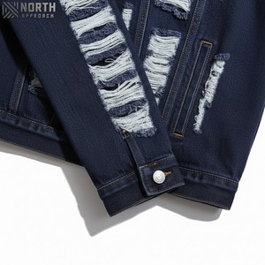 2025 Oem Chaqueta vaquera para hombre, prendas de vestir informales, chaqueta de otoño, abrigo abotonado de mezclilla, chaqueta vaquera de gran tamaño para hombre - Product Image 3