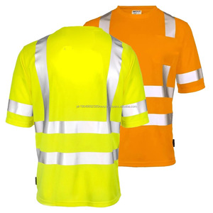 Camiseta de Seguridad de Alta Visibilidad con Mangas Cortas, 100% Algodón, Reflectante, MOQ Bajo, Logotipo Personalizado, Multicolor, para Hombre - Product Image 2