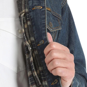 Chaqueta de Mezclilla para Hombre con Cuello Camisero, Color y Talla Personalizables, Talla Grande, Transpirable, Ligera, para Uso en Exteriores - Product Image 5
