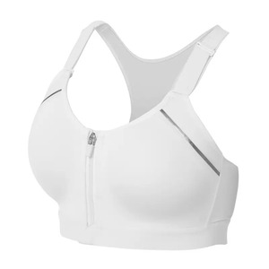 Soutien-gorge de sport léger grande taille pour femmes vente en gros fermeture à glissière avant antichoc doré respirant confortable Yoga Fitness quatre voies - Product Image 5