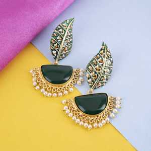 Custom Metal <b>Earring</b> For Girls & Women Durable Metal Work Sleek finish Contemporary style Unique Design - Product Image 1