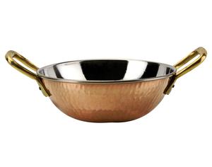 Premium Quality Healthy Copper Kadai <b>Serving</b> <b>Dish</b> with New Design for Restaurants Hotels Catering Services - Product Image 1