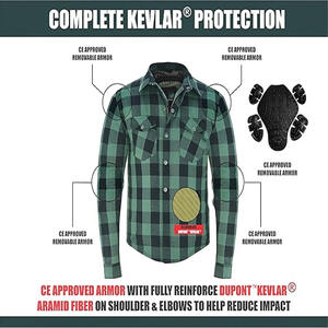 Venta al por mayor UL Certificado CAT2 Impresión FR Plaid Camisa resistente al fuego Mecánico Ropa DE TRABAJO Camisas de trabajo de soldadura - Product Image 5