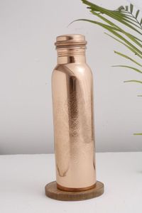 Modern Finish Eco-Friendly Copper Water <b>Bottle</b> with Leak-Proof Lid Reusable for Daily Hydration and Stylish Use - Product Image 6