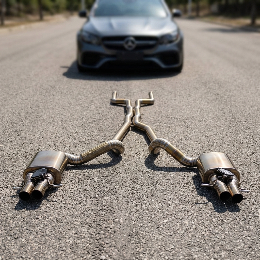 VantaFlow Catback Exhaust System Golden Burnt Electric Valvetronic for Mercedes-Benz AMG E63S W213 4.0T V8