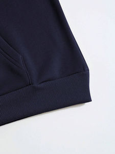 Sudadera con capucha con forro térmico y bolsillo de canguro para hombre 100% algodón personalizada al por mayor - Product Image 5