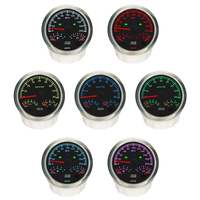 Set Speedometer GPS 85mm 2 Gauge 120MPH Odometer Tachometer 8000RPM Pengukur Bahan Bakar/Suhu Air 40-120 Piston Tekanan Oli