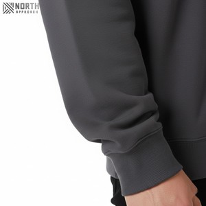 2025 Street Custom Oversized 100% Cotton Pullover Hoodie para hombres Heavyweight Plus Size sudaderas con capucha cuello tejido - Product Image 3