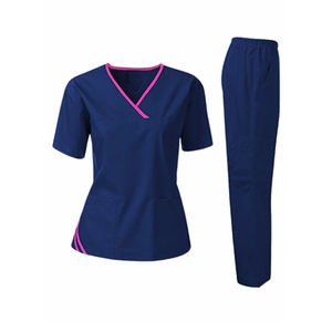 2025 personalizado superventas uniforme médico para mujer transpirable cuello pico manga corta enfermera Hospital ropa lavable verano - Product Image 3