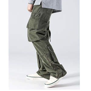 Kivotech กางเกงคาร์โก้สำหรับผู้ชายโอเวอร์ไซส์ผ้าฝ้ายมีกระเป๋าหลายใบออกแบบได้ตามต้องการ - Product Image 4